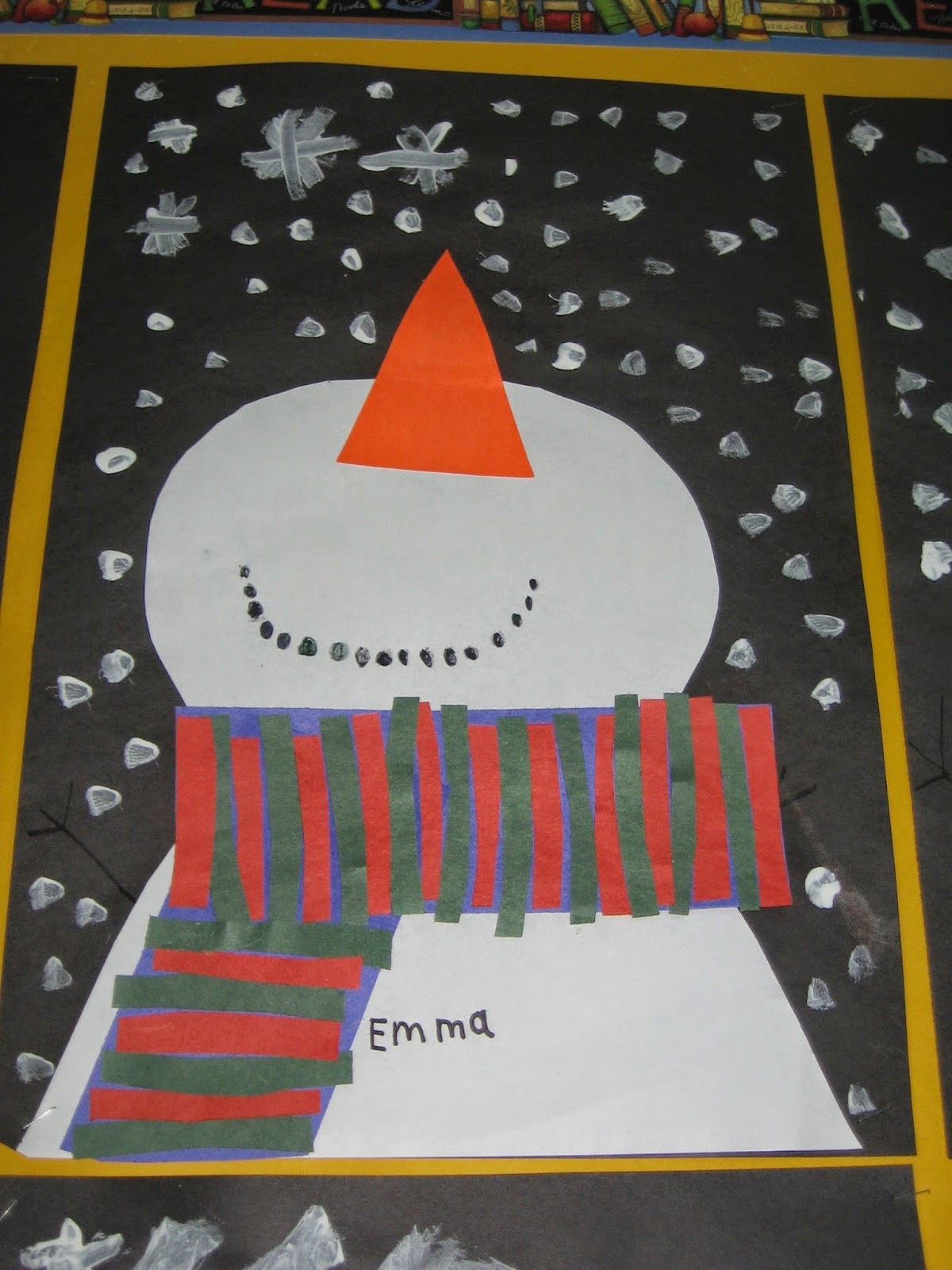 Image result for snowmen at night art projects